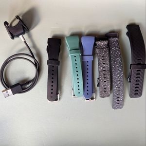Fitbit Charge 4 bands and charging cable